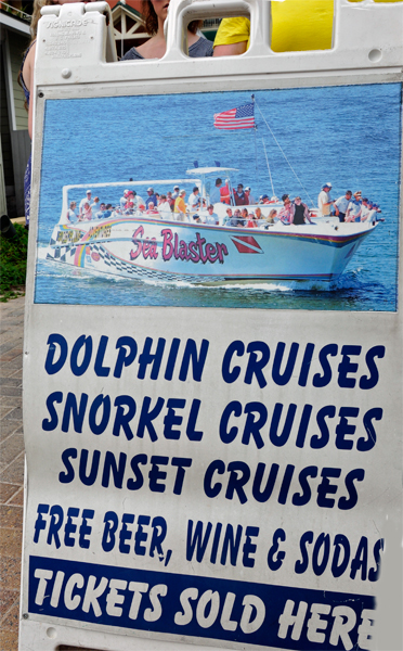 sign for dolphin cruises